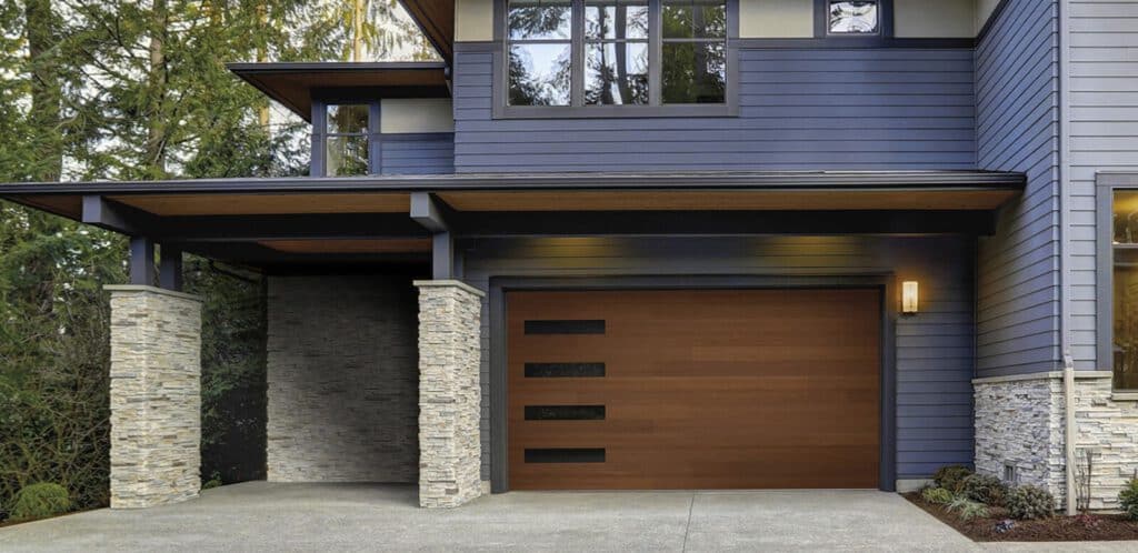 how wide is a double garage door