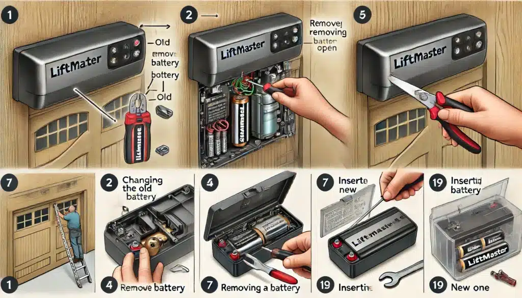 how to change battery in liftmaster garage door opener