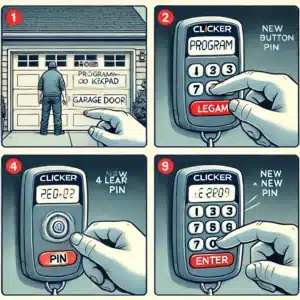 how to reset clicker garage door keypad